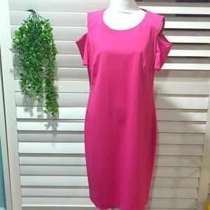 NWT Tommy Hilfiger Fushia Pink Cold Shoulder Dress